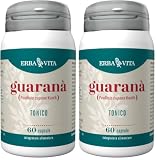 ERBA VITA Integratore Alimentare di Guaranà - 60 Capsule - Utile in caso di stanchezza fisica e mentale (Confezione da 2)