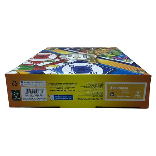 GGB Plast 2 Jogos em 1 Ludo e Cobras e Escadas
