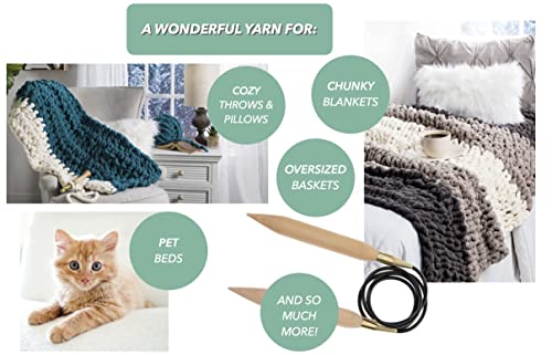 Eternal Bliss Yarn From Yarn Bee, Jumbo Chunky Chenille Yarn For Knitting, Crocheting, And Crafts, 2 Pack Bundle With Craft Notebook From Pro31 Press (Red) #TOP2