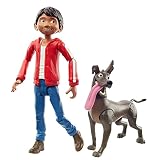 Mattel Disney Pixar Coco Miguel Action Figure, 5.6-in Movie Character Toy with 3.6-in Dante Dog Figu
