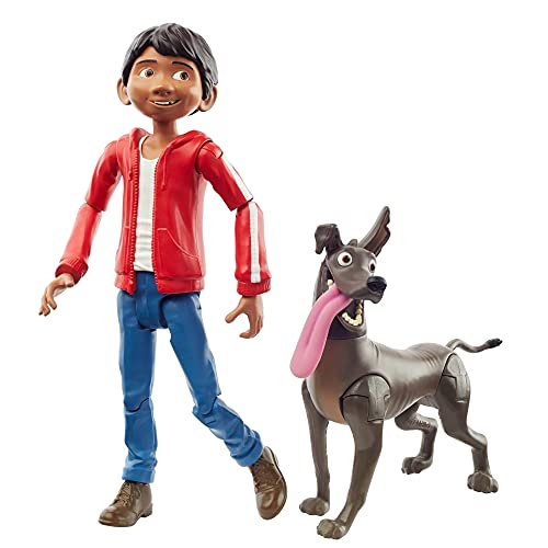 Disney Pixar Coco Miguel Action Figure, 5.6-in Movie Character Toy with 3.6-in Dante Dog Figure, Highly Posable with Authentic Design, Gift for Ages 3 Years Old & Up