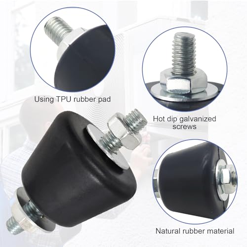 Gummipuffer Klimaanlage M8,4 Pcs Klima Silentblock, Klimageraet Anti Vibration Gummilager,Wandhalterung Gummi Schwingungsdaempfer, Antivibrationsfuesse, Schwingungsdämpfer