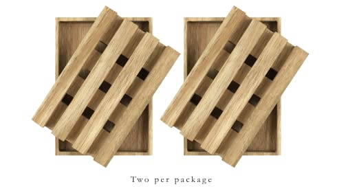 The Thinkerish Sold As A Set Of 2 Wooden Bar Soap Holder And Draining Soap Dish - Dish Bathroom Accessories To Preserve Life Of Soaps - For Shower Or Sink (5"X 3.5", Bongossi) #TOP7
