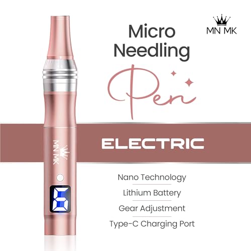 Image of MNMK Professional Microneedling Derma Pen for Face & Hair | Wireless Nano Skin Repair Device | Acne Scar Removal, Pore Tightening, Anti-Aging | Adjustable Speed & Depth | Home & Salon Use