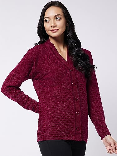 Image of Modeve Self Print Long Sleeves Winter Sweaters for Women||Winterwear||