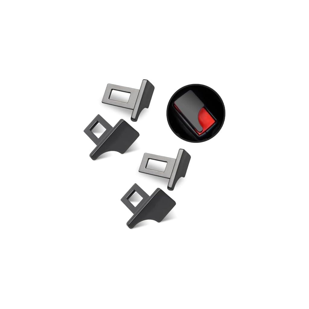 Seat Belt Universal Clip Buckle 4-Piece Simpllify and Unbreakable Metal Seat Belt Clip (4-Piece)