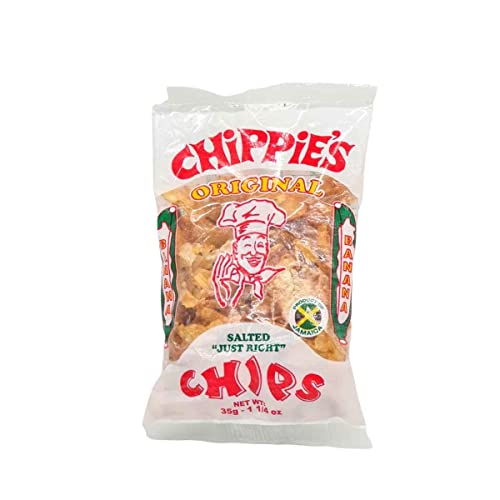 CHiPPiE'S Banana Chips (1.25 ozs. x 12 Packs) Not Sweetened but Salted 'Just Right'