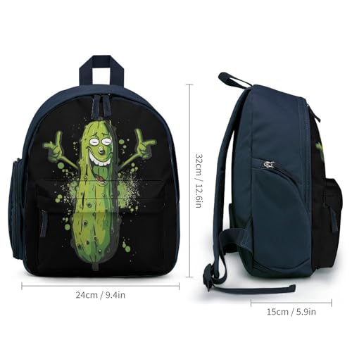 Funny Pickle Cute Backpack Small Daily Casual Daypack Travel Bag with Adjustable Strap Graphic Print2