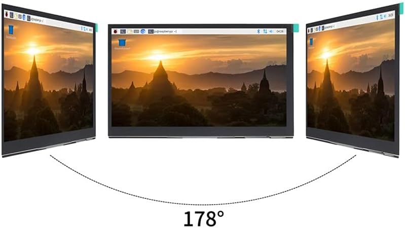 7 inch Touchscreen Monitor LCD HDMI Display Monitor 1024x600 HD IPS HDMI Display Compatible with Raspberry Pi 3B+/4B with Stand-H Drive-Free