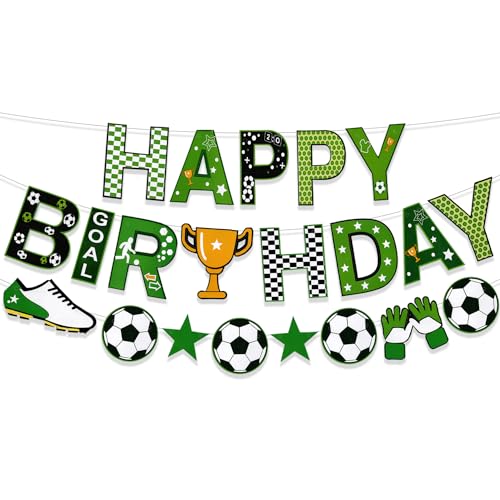 Image of Rozi Decoration Football Theme Happy Birthday Banner Decoration for Kids, Girls, Boys, Football Lover Decoration / Happy Birthday Decoration Football Theme Pack of 1 Banner