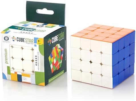 Aditi Toys 4X4 Speed Cube Puzzle for Kids & Adults, Sticker Less Speed Cube, Stress Buster Brainstorming for Kids Above 3 Years, BIS Approved. (4X4)
