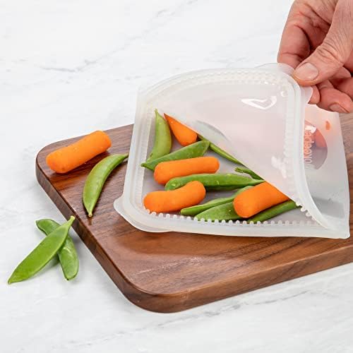 ProKeeper Dual-Zipper 100% Silicone Sandwich Bag, Clear – Reusable, Leak-Proof, Eco-Friendly Food Storage for Sandwiches and Snacks - Thumbnail 4