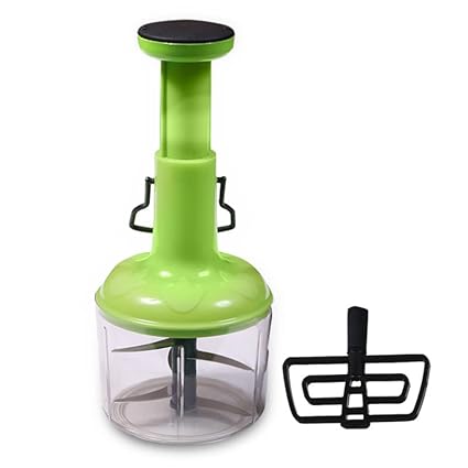 Maa Durga Steel Manual Hand-Press Vegetable Chopper Mixer Cutter to Cut Onion, Tomato, Push Chopper for Kitchen Tools Mini NO 12