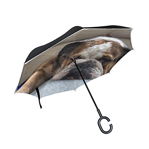 Parapluie inversé Shar Pei coupe-vent et anti-goutte efficace