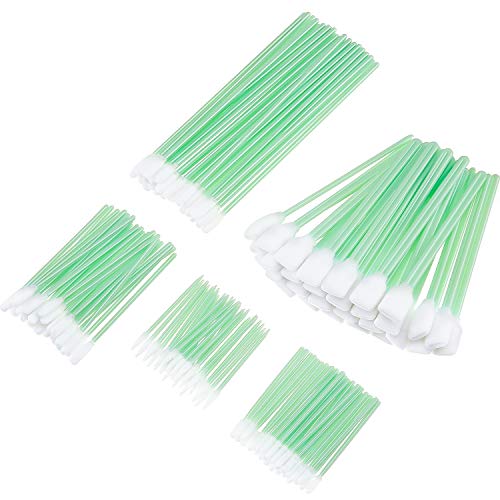 150 Pieces Foam Cleaning Swab Sticks Foam Tip Cleaning Swabs Sponge Stick for Inkjet Printer, Print Head, Camera, Optical Lens, Optical Equipment (2.6, 2.8, 3.6, 5.1, 6.4 Inch)