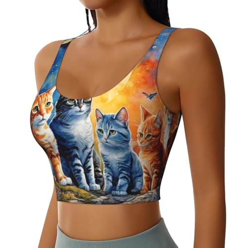 Women Girls Comfortable Sports Yoga Vest U-Shaped Back Athletic Tank Tops Shirts2