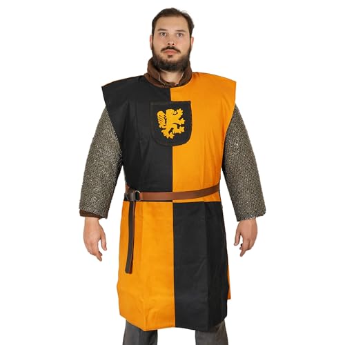 Túnica medieval de león escocés para ferias renacentistas y eventos de recreación LARP