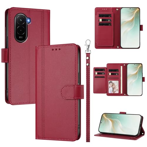 �X�}�z�P�[�X �Ή��@�� for Xiaomi Poco M7 4G (169) / Poco M7 Plus 5G �X�}�z�P�[�X�y�E�H���b�g�f�U�C�� �f���A���J�[�h�X���b�g �L���b�V�� �t���b�v���X�^���h �����h�~�zRed