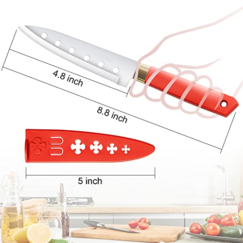 Dsmile 3Pcs 4.8 Inch Paring Knives Chef's Knives Block Knife Sets Peeling Knife Fruit And Vegetable Knife Stainless Steel Kitchen Utility Knives With Blade Guards #TOP1