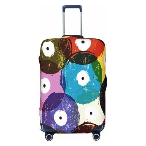 Vinyl Records Graffiti Abstract Luggage Cover for Suitcase, Suitcase Cover Protector Fit 25-28 Inch Luggage Travel Accessories, L