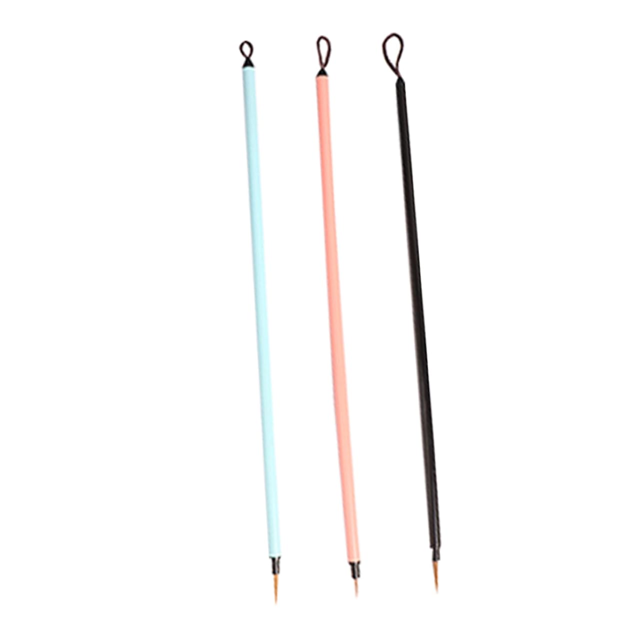 HOMSFOU 3sets Chinese Calligraphy Brush Set Fine Line Painting Brush for Chinese Art Line Art Multi-Function Portable Tip Paint 3pcs*3