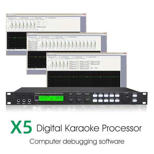 Ecualizador Gráfico X5 para Karaoke, Pre-Efectos KTV, Procesador Profesional de Audio Digital con Efecto Eco y DSP, Configurable vía Interfaz PC para Evitar el Silbido miniatura 3