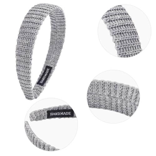 Image of DRESHOW 4 Pack Headbands for Women Thin Knitted Hairbands Turban Vintage Boho Head Bands Fashion Non Slip Head Wraps Hoop Hair Accessories