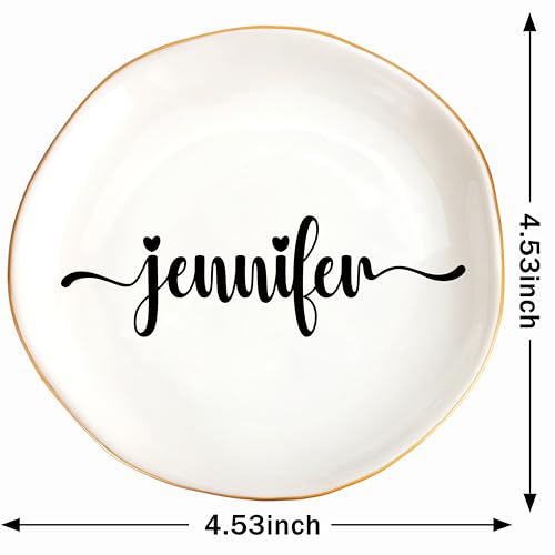 Jennifer-Jewelry-Holder-Gifts-for-Women-Personalized-Name-Jewelry-Ring-Dish-Bridesmaid-Bride-Gifts-for-Wedding-Day-Anniversary-Day-Valentines-Day-Birthday-Gifts-for-Her-Women-Wife-Girlfriends-Mom