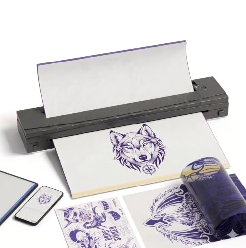 Image of D80 Portable Thermal Printer Compatible for Android /iOS - Wireless Wireless Suitable for Tattoo & Folding Paper Printing, Thermal Paper Roll Printer with 20 Sheets, Instant Mobile Printer for Travel