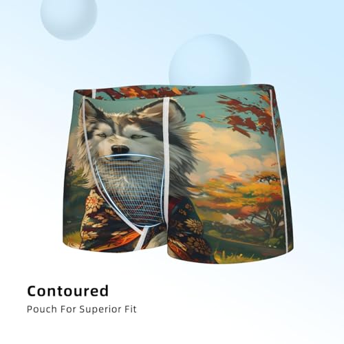 Boys' Cotton Boxer Brief Soft Underwear-Forest Maple Leaf Husky4