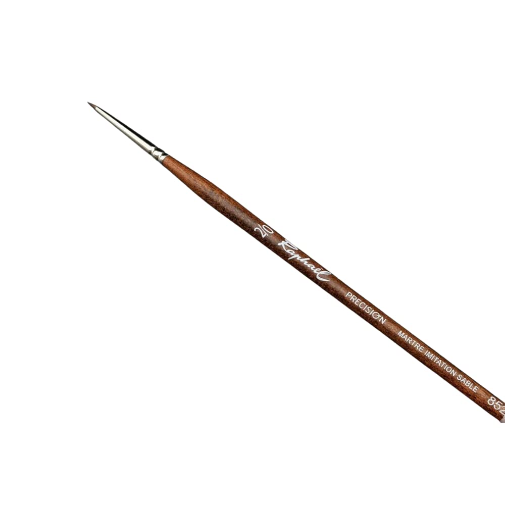 Raphael Precision Watercolour Retouching Brush No.2/0 |Ideal for Watercolor Paper, Mixed Media Pads, or Boards with Watercolors, Gouache, Inks, and Watercolor Pencils.