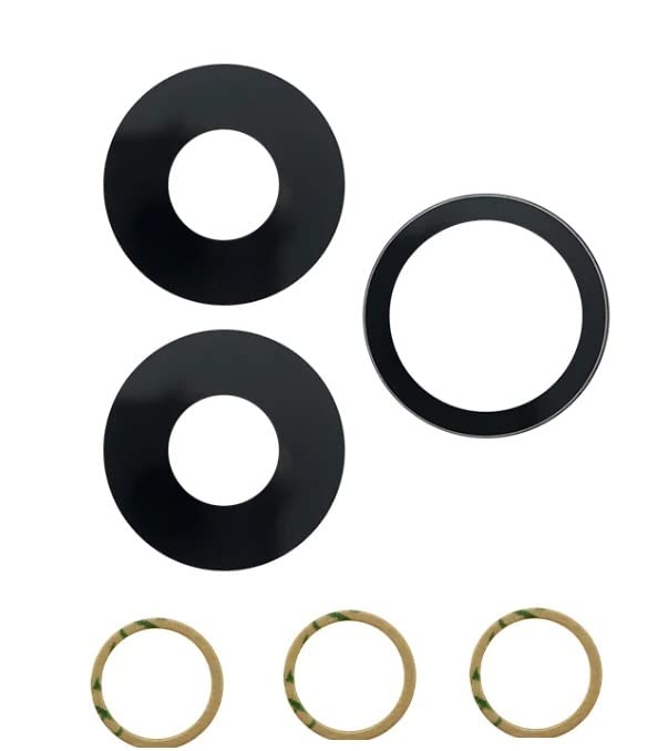 SHOCKWARE® Compatible for Apple iPhone 13 Pro/iPhone 13 Pro Max Back Rear Camera Glass Lens with Adhesive Sticker Replacement Part (Glass Material Not Plastic)