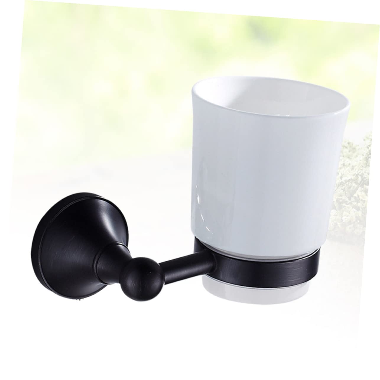 Portavasos Retro Individual para Pared Soporte para Vaso De Cepillo De Dientes Accesorios De Baño con Material Cerámico para Baño