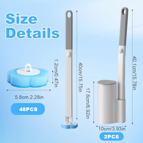 Têtes de rechange jetables pour kit de nettoyage WC Mineup bleu