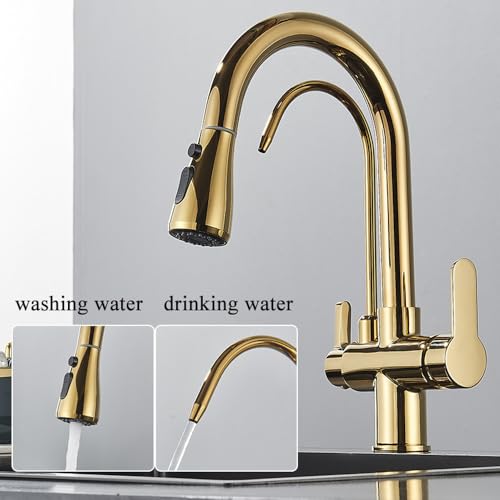 Robinet de cuisine à eau pure en laiton antique avec capteur - 3