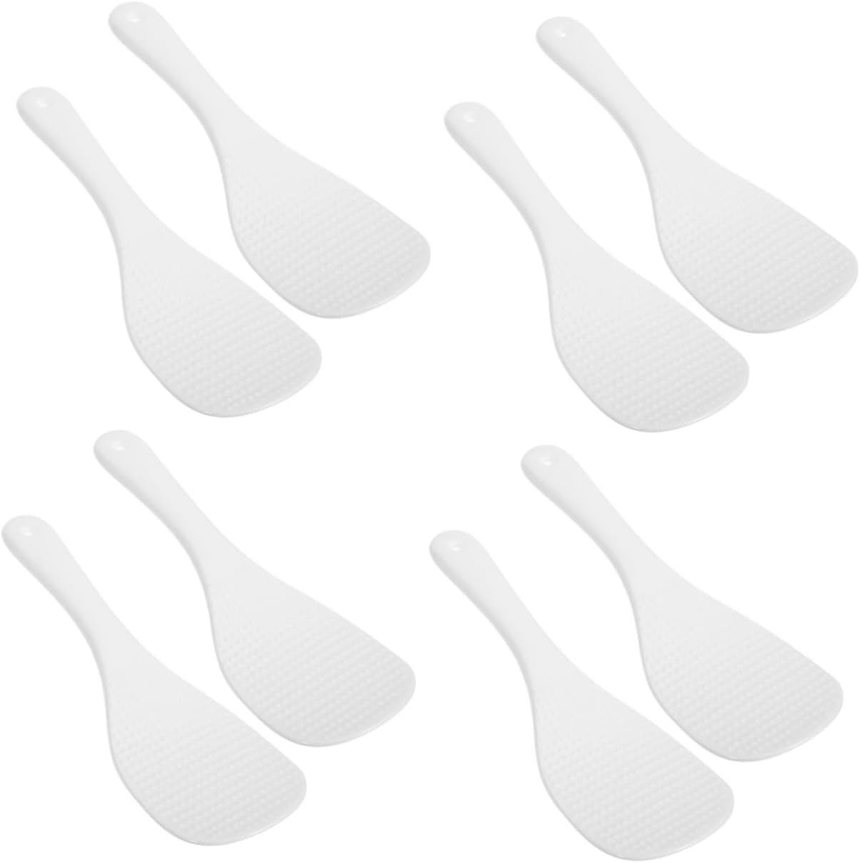 Cabilock 8pcs Ceramic Rice Spoon Non-stick Rice Paddles for Serving Cooking and Easy Cleaning Lightweight for Family Meals and Gatherings