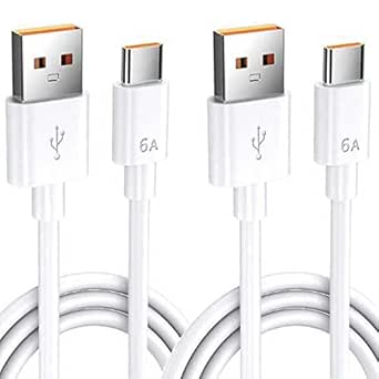 Amazon.com: IFIX USB C Cable 2 Packs 6 feet 66W 6A Super Fast Type C ...