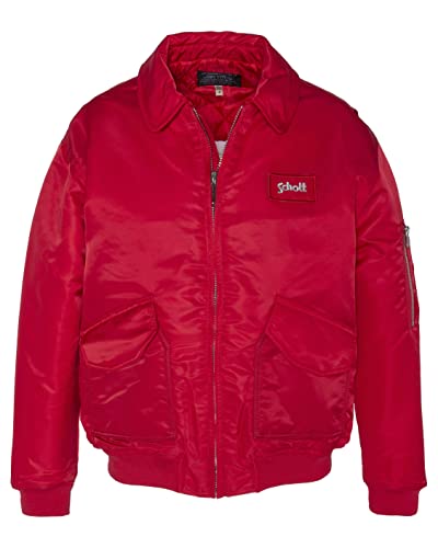 Schott NYC DANWRS Chaqueta, Rojo, M Unisex Adulto
