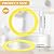 Flush Valve Seal, 3 Pack Silicone Material Canister Flush Valve Toilet Tank Parts Gasket Replacement for K-GP1059291 K-4436, Toilet Ring Seal Repair Kit (COLOR:Yellow)