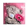 DIY 5D Diamond Painting by Number Kit, Bear and Flower Rhinestone Embroidery Cross Stitch Ornaments Arts Craft for Home…