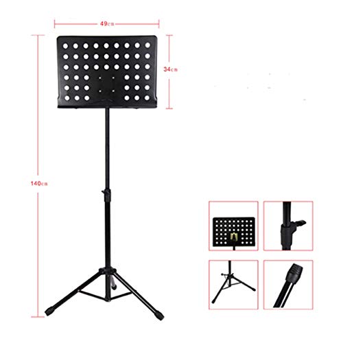Image of BigPlayer Music Stand for Sheet Music Sturdy Tripod Base Adjustable Height Metal Portable