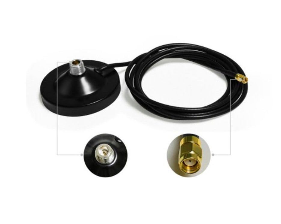 Câble d'antenne Hotspot d'hélium 3m avec base métallique magnétique RP SMA N mâle