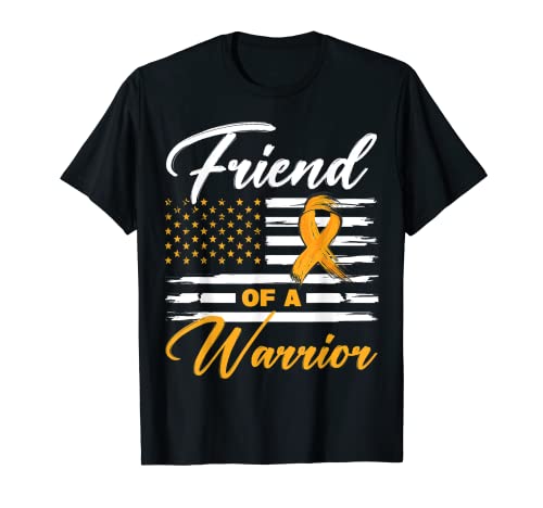 Friend Of A Warrior USA Flag Appendix Cancer Awareness Camiseta