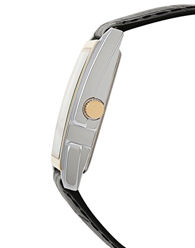 Image of OMAX Analog Black Dial Gold Case with Black Genuine Leather Office Casual Wear Mens Watch-BGS171A002