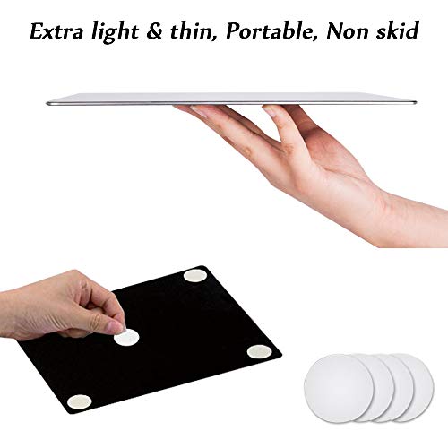 SourceTon - Tappetino per mouse in alluminio, 2 pezzi, colore: oro e grigio