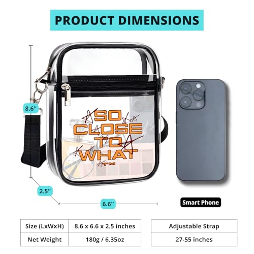 Clear Bag Stadium Approved for Miss Possessive Tour Concert, So Close To What, Clear Crossbody Purse for Stadium Events, Festival Concerts, T8 Outfit2