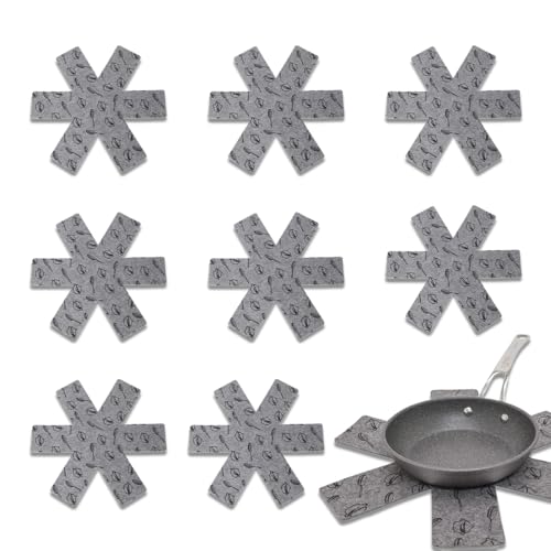 Juego de 8 Salvamanteles de Tela no Tejidas Protector de Olla Sostenedor de Pote de Estera Antideslizante Almohadillas Separadoras de Tela no Tejidas para Aislamiento