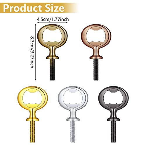 Metal Bottle Opener Blank Stainless Steel Flat Bottle Opener Inserts Kit Threaded Beer Opener Hardware For Valentine's Day Wedding Wine Party Wood Turning Diy Handmade Project Craft (5 Pieces) #TOP1