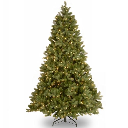National Tree Company 6.5 ft Pre-Lit Downswept Douglas Fir Artificial Christmas Tree, 650 LED Lights, 1,227 Tips, PowerConnect, Foot Pedal, 10 Light Functions, Includes Stand, Green