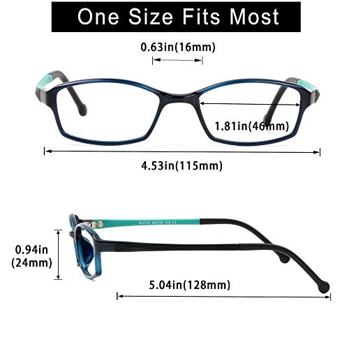 Image of VisionGlobal Blue Light Blocking Glasses for Kids, Anti Eyestrain and Blurry, Computer Reading Glasses, Anti Glare